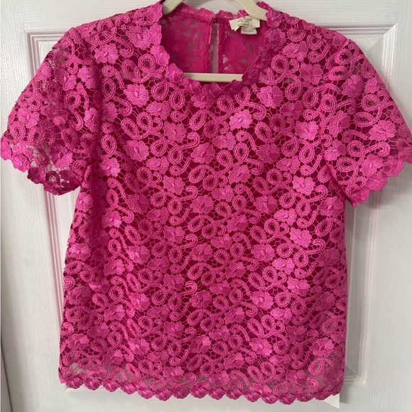 Kate Spade Pink Embellished Boxy Blouse - Picture 2 of 6